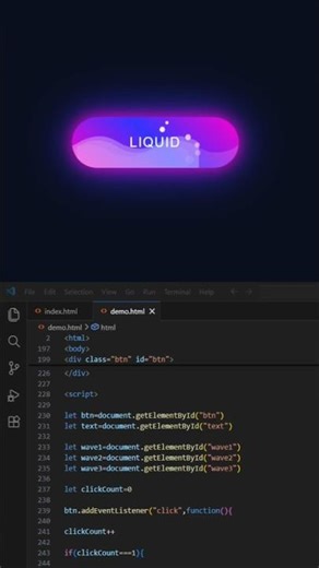 amazing liquid toggle button # #coding #python #viralvideo