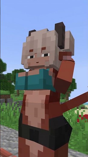 POV: Minecraft Cow Girl Bouncing front of you #minecraft #girl #anthropology #animation #3d #cute