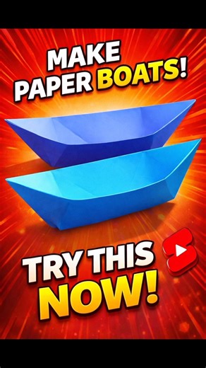 How to Make a Paper Boat That Floats |Easy Origami Boat Step by Step Tutorial for Beginners (Shorts)