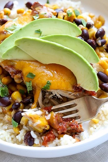 Slow Cooker Salsa Chicken Black Beans and Corn