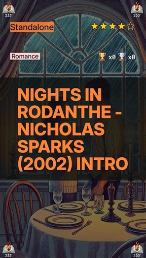 Nights in Rodanthe - Nicholas Sparks (2002) Intro - 3.85 ⭐️