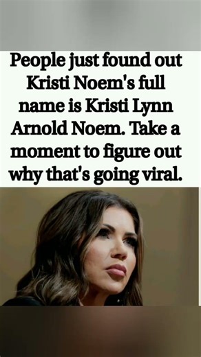 WAITTT 😳👀 Kristi NOEM’s full name?! Internet doing the MATH 🤯🔥 You see it?? 😭📱