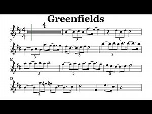 Greenfields Tenor Soprano Clarinet Sheet Music Backing Track Play Along Partitura