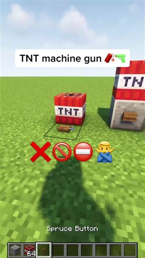 TNT MACHINE GUN 🧨🔫 #minecraft #minecraftbuilding #minecraftmemes #minecrafttutorial #minecrafter #mc #viral #fy #foryou #fyp #foryoupage #minecrafttnt #minecrafttntcannon #tntcannon #tnt #minecraftcannon #cannon