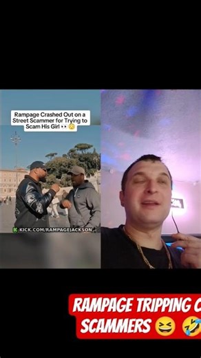 Reaction To Rampage Jackson Tripping On A Scammer #rampagejackson #funnyclip #reactionshort #funny