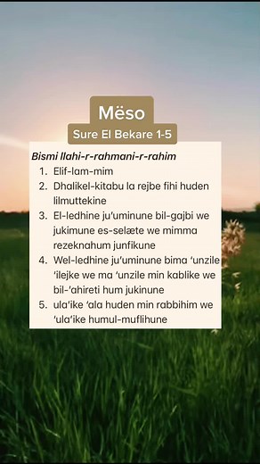 Mëso Sure El Bekare 1-5 #mesofene #mesofejen #islam #muslim #albania #kosovo #macedonia