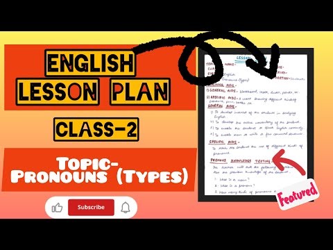 ENGLISH LESSON PLAN | Class-2 | Pronouns (Types) #teachingexams #lessonplanforteachers #lessonplan