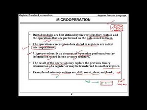 CPE252 Ch4-Part1- Register Transfer and Microoperations - Computer Organization And Design