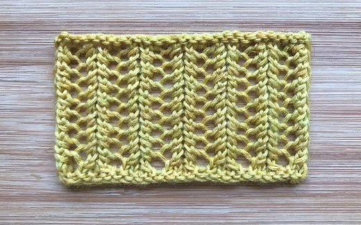 【轻描编织】精致通透的镂空竖纹花样，简单易织，是很美的夏款针织衫花样