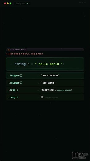Strings are not just text…you can modify them.