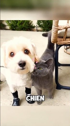 The cat who fell in love with a dog 🐶💕🐱 #dog #animals