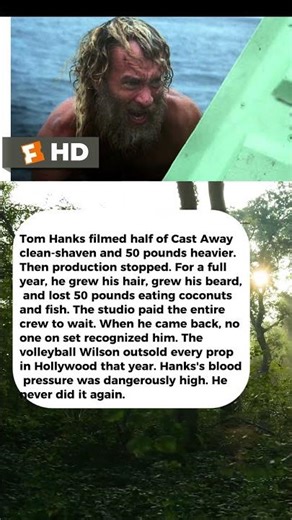 Tom Hanks Lost 50 Pounds for Cast Away & Production Shut Down a Full Year Waiting for His Body