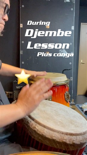 During Djembe Lesson + Conga
