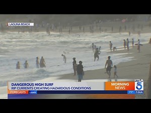 High surf in Southern California as disturbance in Pacific Ocean monitored