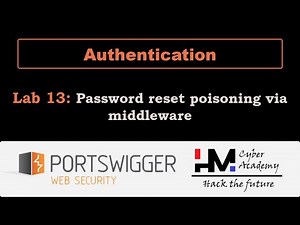 Authentication 13 | Password reset poisoning via middleware