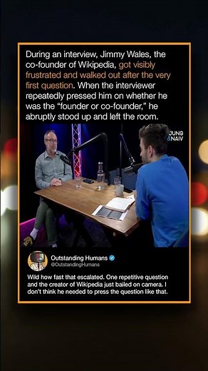 During an interview, Jimmy Wales, the co-founder of Wikipedia, got visibly trustrated