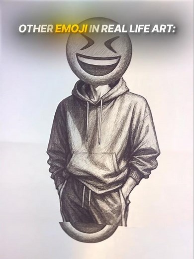 Other Emojis in Real Life Art vs This Drawing