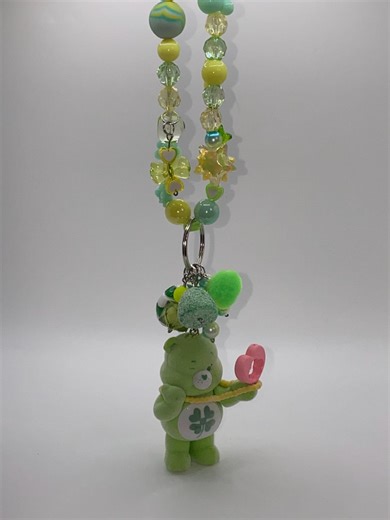 Care Bears Green Bear Keychain Wristlet Bracelet Vintage Toy - Etsy