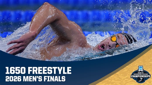 NCAA record in men's 1650 freestyle: 2026 NCAA swimming championships