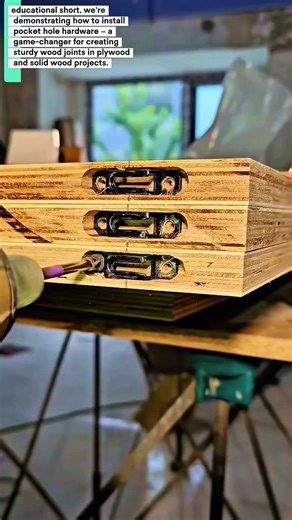 Plywood Pocket Hole Hardware Installation: Guide to Strong Wood Joints | Educational Short |