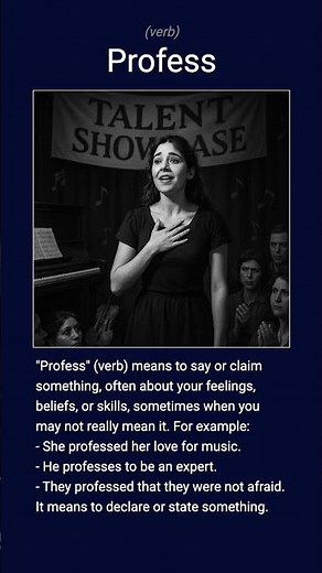 English word 'profess' verb C1