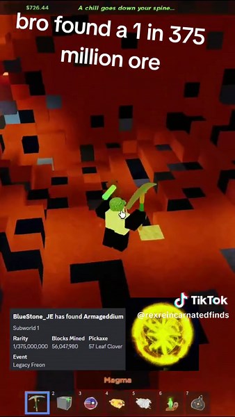 i think he got something rare ngl | game: rex:reincarnated #roblox #rare #reaction #game