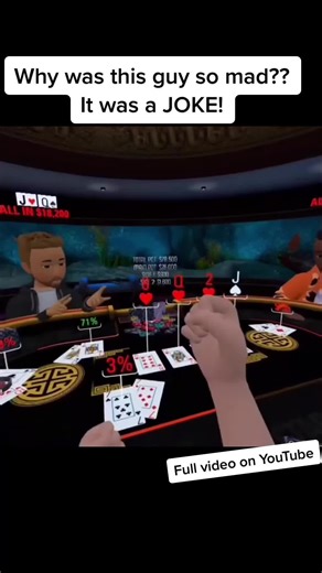 Just a little dark humor #VR #poker #goodgriefs #ragebait #trolling #funny #fyp