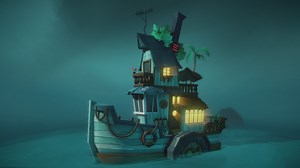 Stylized Steamboat - 3D model by Aurora (looking for work) (@auroraplz)