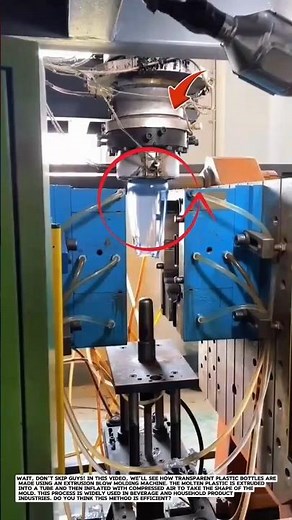 Transparent Plastic Bottle Production Process Using Extrusion Blow Molding Machine.