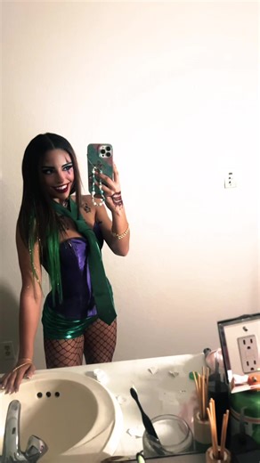 love playing dress up🃏♦️♥️ #viral #joker #fypシ #halloweenmakeup #jokercostumegirl