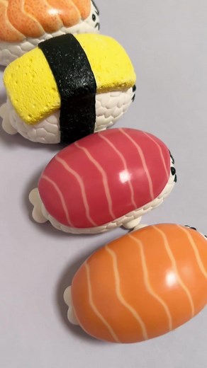Funny Sushi Seal Art: Adorable Sushi Characters in Polymer Clay and Resin