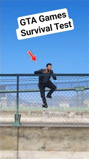 Highest Bridge Jump Into Ocean in GTA Games #gta5 #gaming