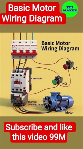 ITI #electronics mechanic #trade theory#basic Motor Wiring#Diagram #subscribe #viral #subscribe