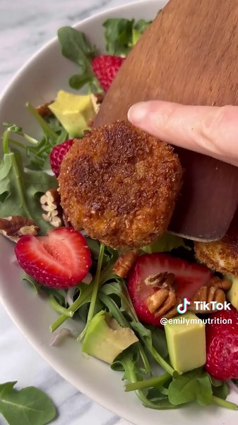 Fried Goat Cheese & Strawberry Salad Recipe