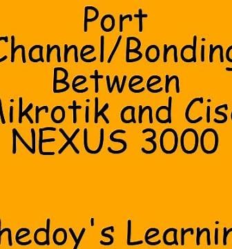 How to configure PortChannel/Bonding between Mikrotik and Cisco NEXUS 3000 in my network.