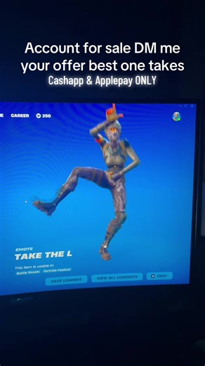 Fortnite Account for Sale - Cashapp and Applepay Only