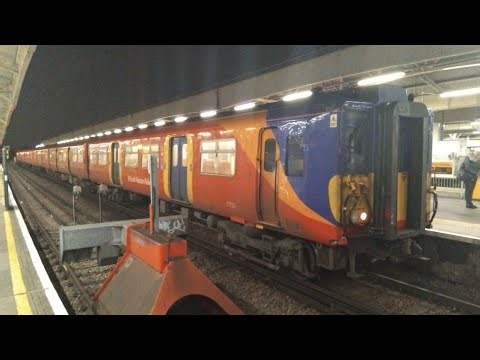 (Going Soon) - SWR - Class 455 - (873-870) - at & Leaves Wimbledon Station - Platform 5 - 28/12/2025