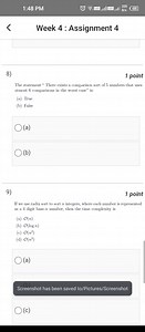 8) The statement "There exists a comparison sort of 5 numbers t... | Filo