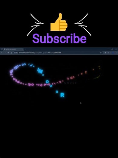 🌊 HTML CSS & JS LETTER INK CURSOR #coding #htmlcssjs #webdesign #shorts