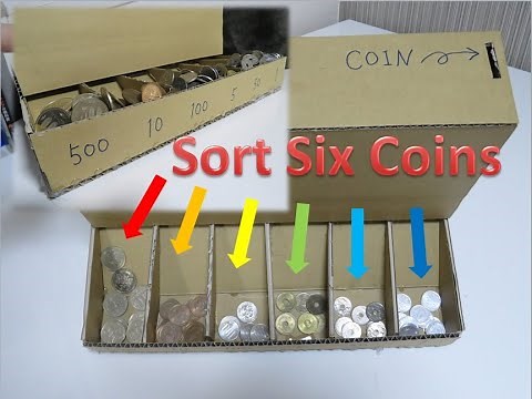 DIY 手作りコイン仕分け機、貯金箱