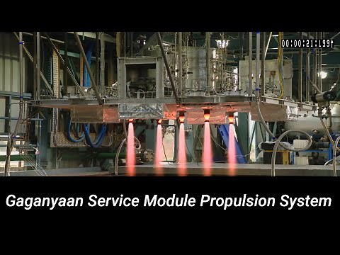 ISRO test footage of Gaganyaan Service Module Propulsion System