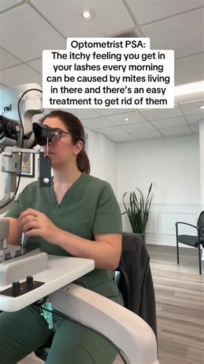 Waking up with crusty lashes, itchy lids, and blurry vision? You could be sharing your bed with Demodex. 👀 These microscopic mites live in your eyelashes, come out at night, and can trigger: • Morning irritation • Burning • Red lid margins • Collarettes at the base of lashes • Recurrent styes If your eyes are worse in the morning… this could be why. #Demodex #DryEye #Blepharitis #EyeDoctor #ItchyEyes @Dr. C | Optometrist 🧿