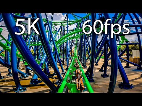 Poltergeist front seat on-ride 5K POV @60fps Six Flags Fiesta Texas