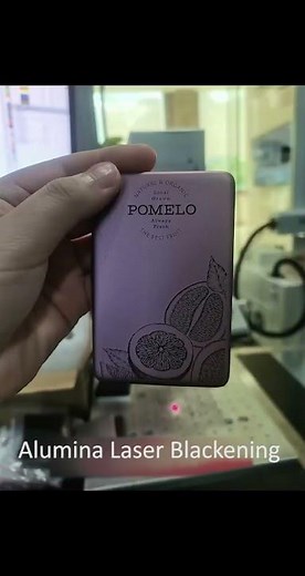 Laser Black Engraving on Aluminum Oxide