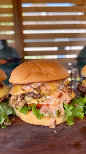 58K views · 1.6K reactions | Theres no In n Out by me so I made some copycat animal style burgers at home. And they turned out delicious. I mean, it’s just a smash burger, simple sauce and caramelized onions. Can’t really go wrong with that! Full recipe is on the site. #burgers #recipe #grillinwithdad #tasty #innoutburger #grill | Grilling with dad | Facebook