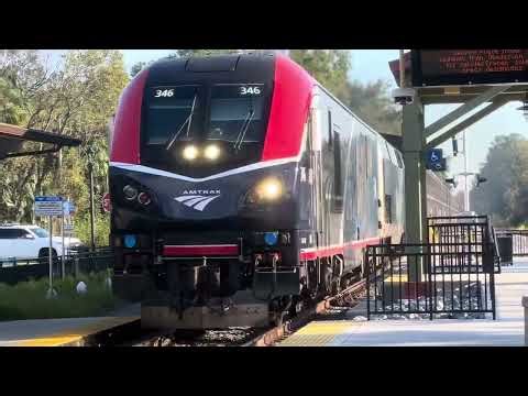 Amtrak Auto Train P052 Passing Through DeLand SunRail/Amtrak Station