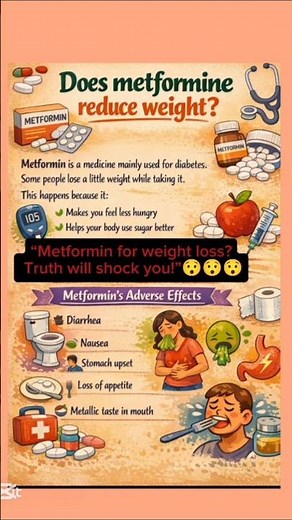 Metformin for Weight Loss ⚠️ Truth You Must Know + Side Effects#medical # pharmacology