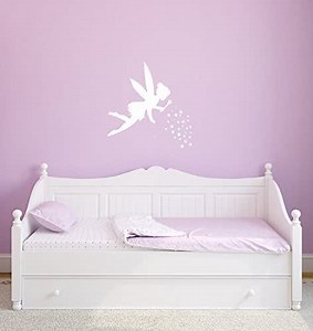 Fairy Wall Decal with Pixie Dust - Personalized Vinyl Sticker for Girls Room - Available in Pink, Purple, Other Colors - Home Decor for Nursery, Girls, and Teenagers