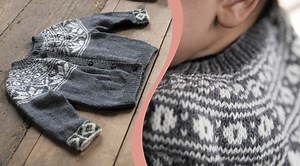Sticka varm och mönstrad babykofta – gratis stickmönster