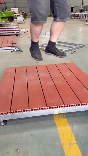 WPC adjustable height balanced deck flooring system, upgraded with stainless steel legs